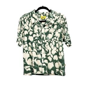 Golf Wang Crowd Rayon Men's Short Sleeve Button Down Shirt Size Small Collared